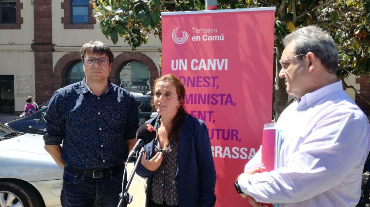 Gemma Tarafa, Comissionada de Salut de l'Ajuntament de Barcelona, Xavier Lleonart i Xavi Matilla. 