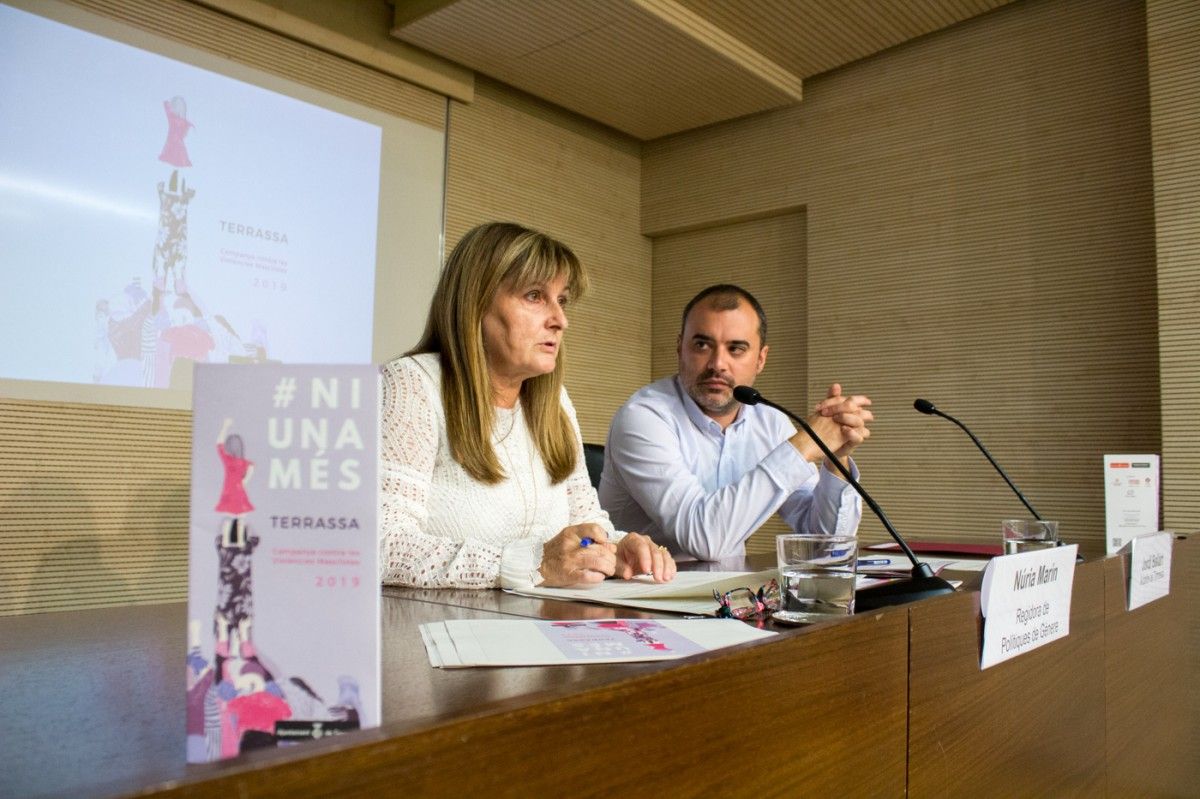 Jordi Ballart i Núria Marín a la roda de premsa d'aquest matí