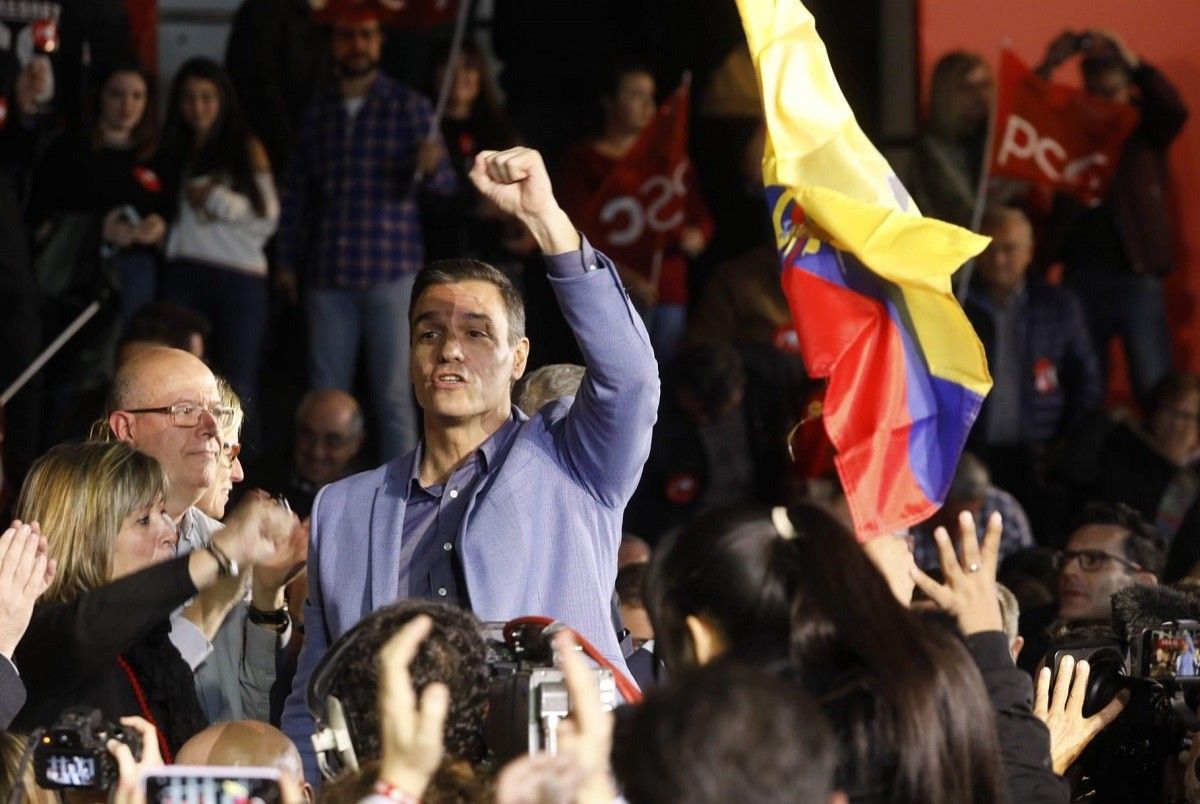 Pedro Sánchez al tancament de campanya a Barcelona