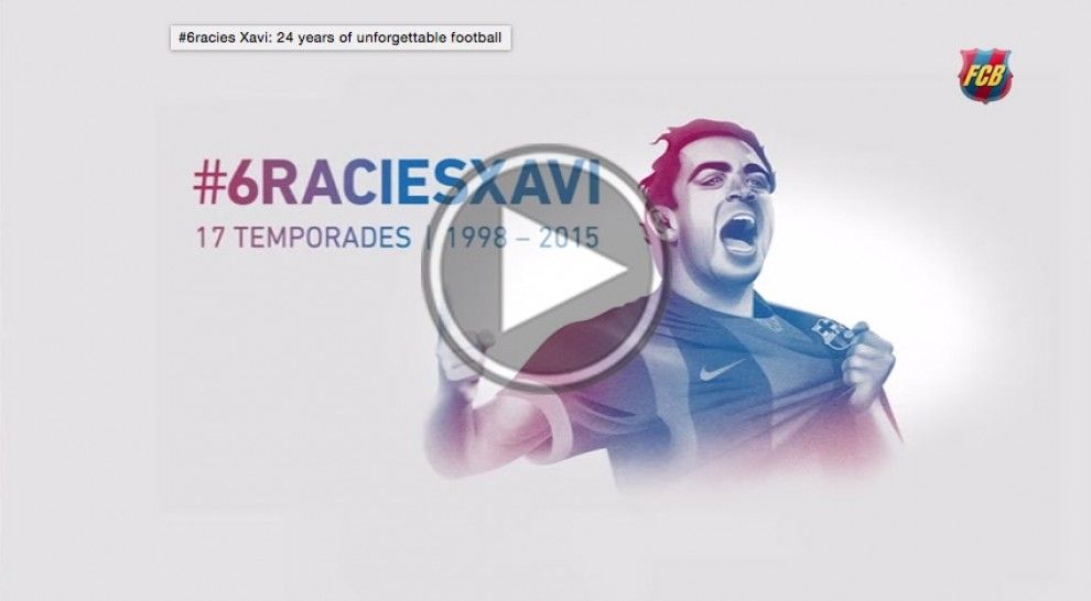 Vídeo del Barça en homenatge a Xavi.