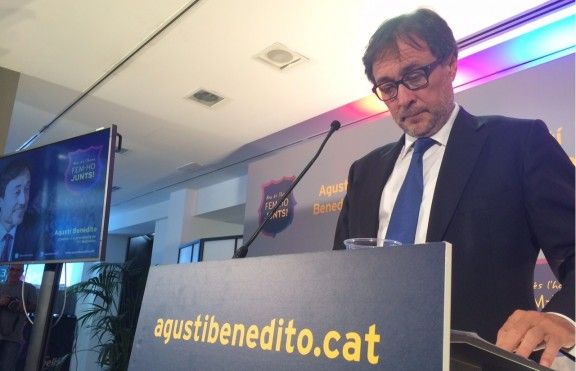 Agustí Benedito, a la seu electoral