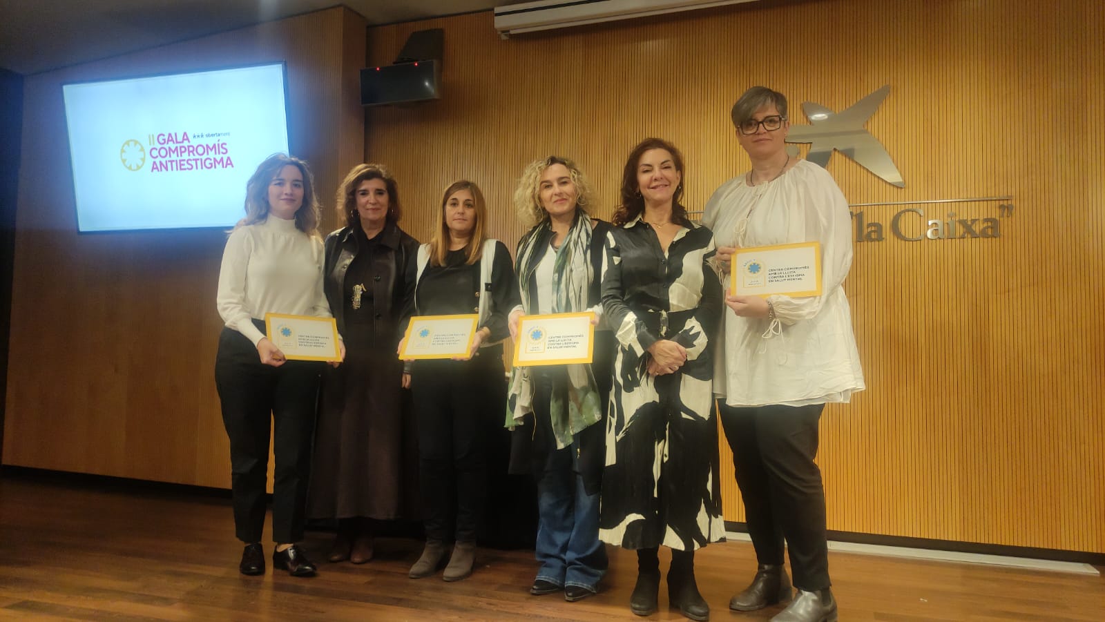 A la segona Gala “Compromís antiestigma” es va fer un reconeixement als 68 prestadors de serveis de la xarxa de salut mental comunitària.