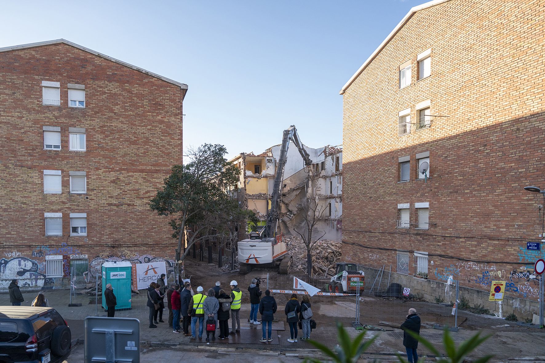 Enderroc de l'última fase de l'esponjament de Ca n'Anglada de Terrassa.