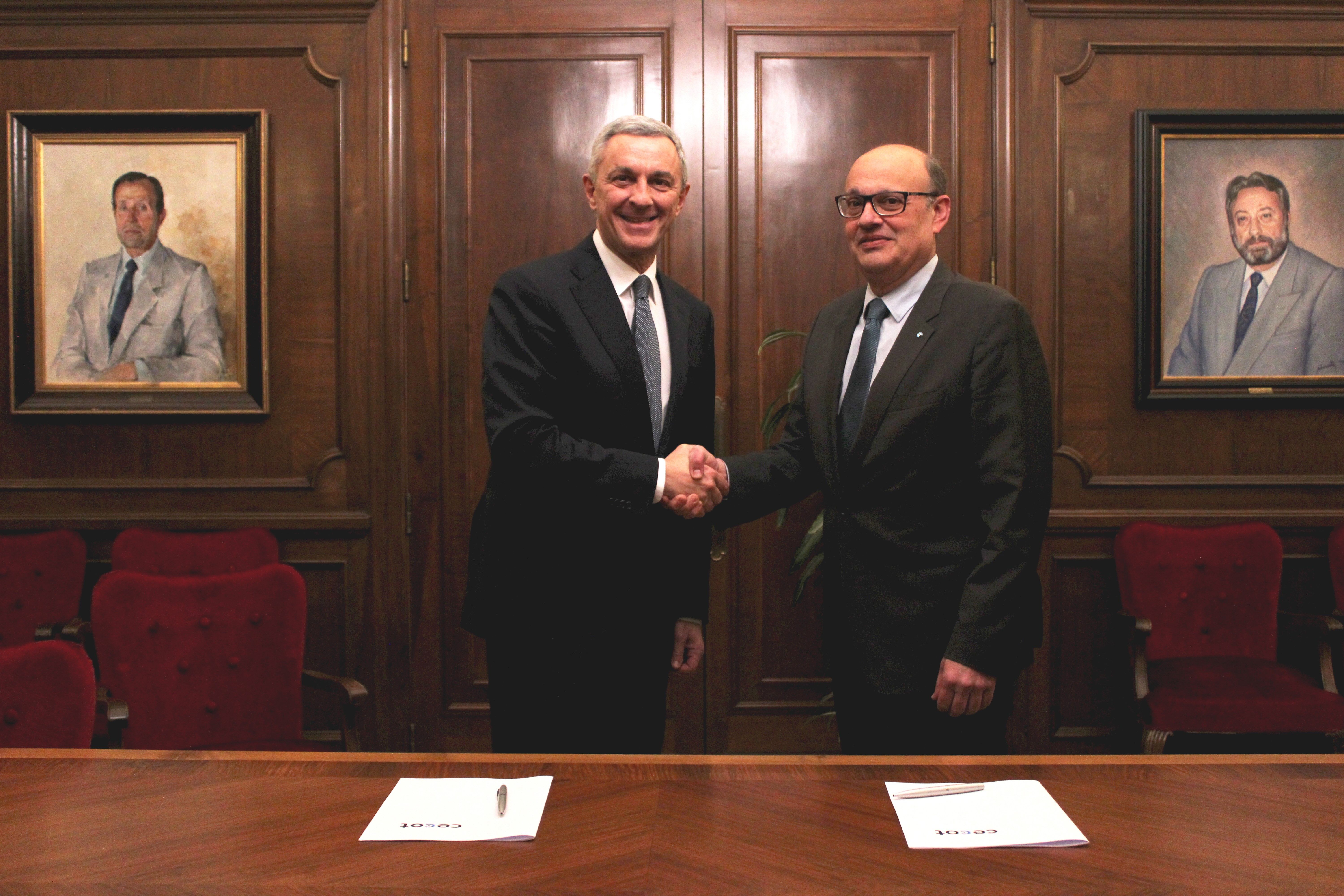 José Ballester, director territorial de BBVA Catalunya, i Xavier Panés, president de la Cecot