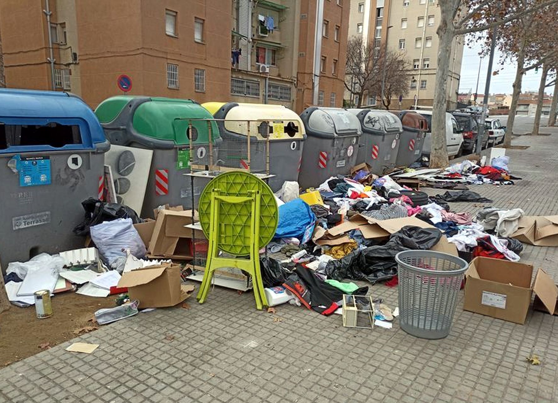 Grans abocaments de residus a Terrassa.