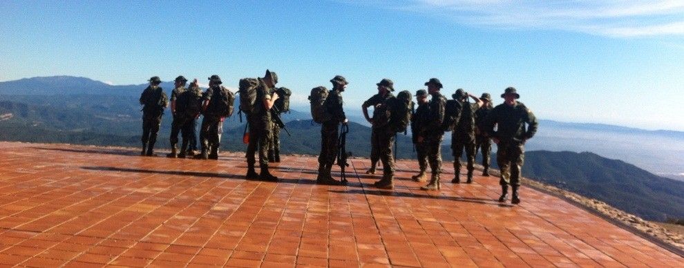 Soldats a la zona del Parc Natural de Sant Llorenç