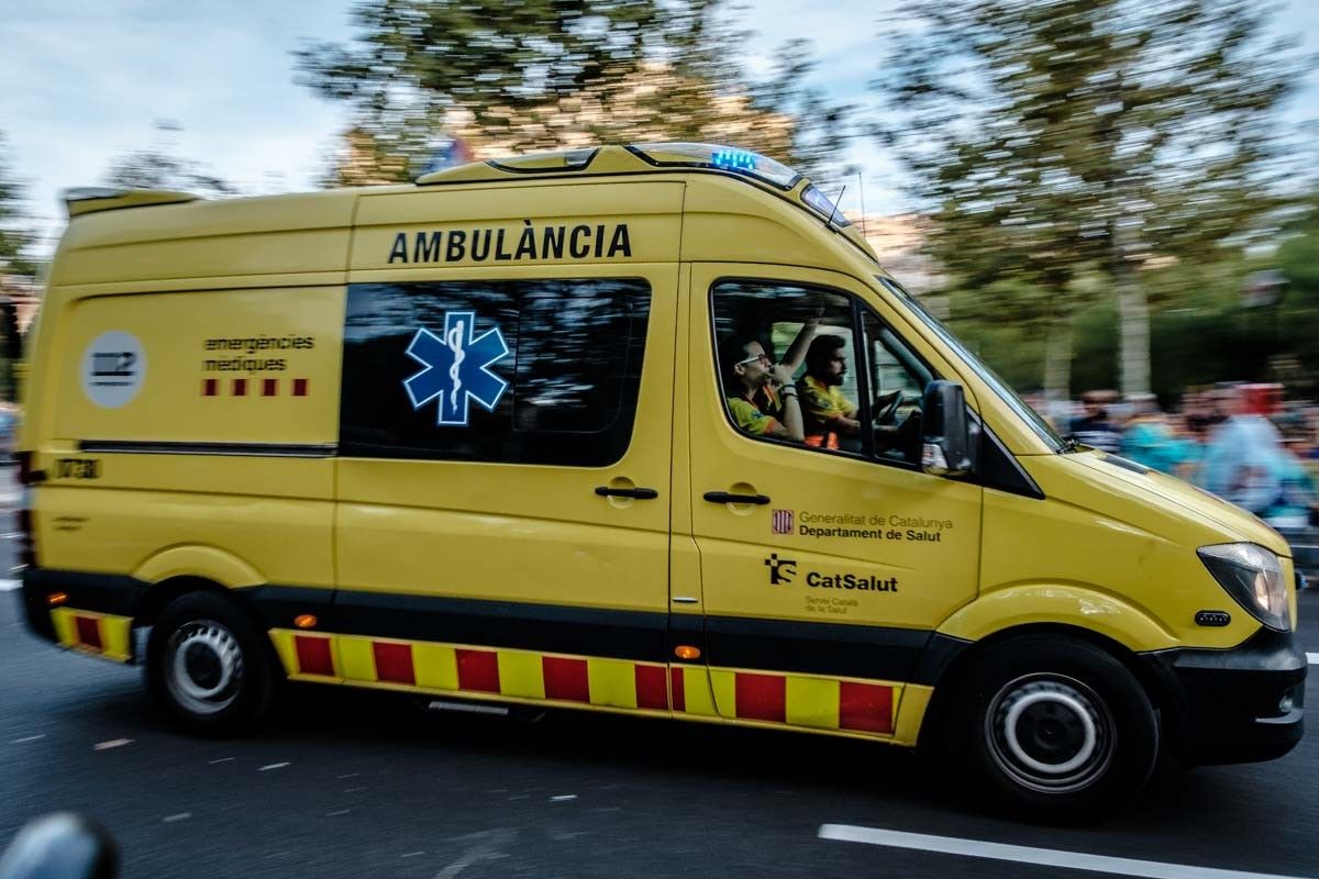 Una ambulància va traslladar els ferits a l'Hospital de Terrassa.