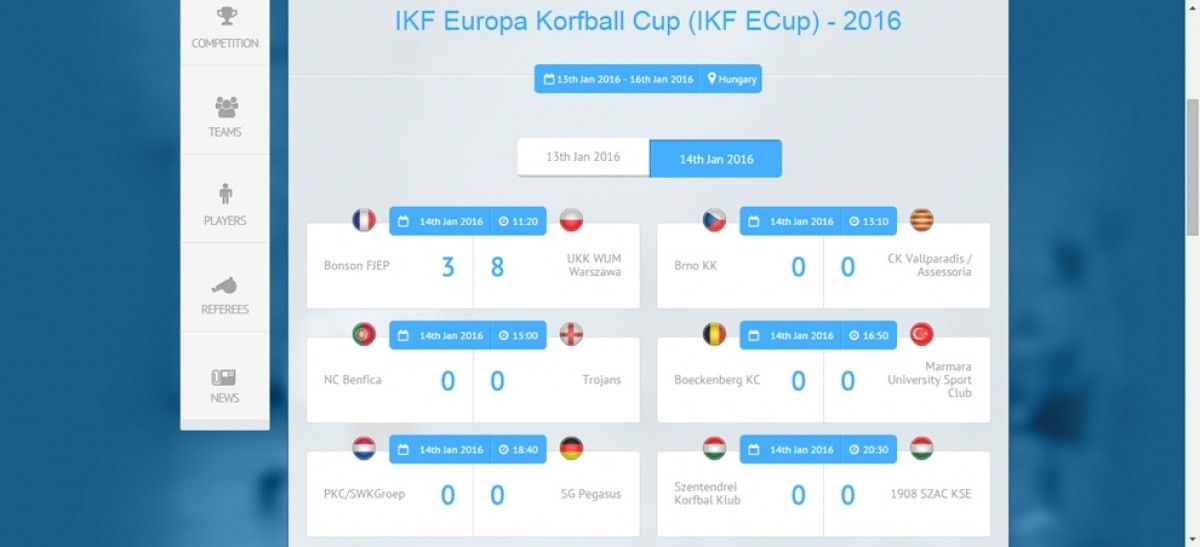 Captura de la pàgina oficial de l'International Korfball Federation 