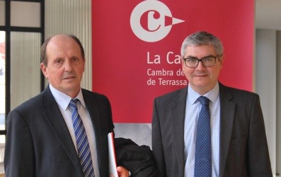 Albert Ventura, director general d'IMC Toys, al costat de Josep Prats, gerent de la Cambra