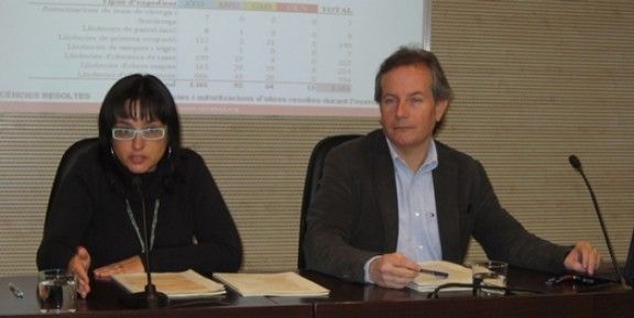 La regidora Carme Labòria ha exposat les llicències d'obres atorgades per l'Ajuntament el 2012
