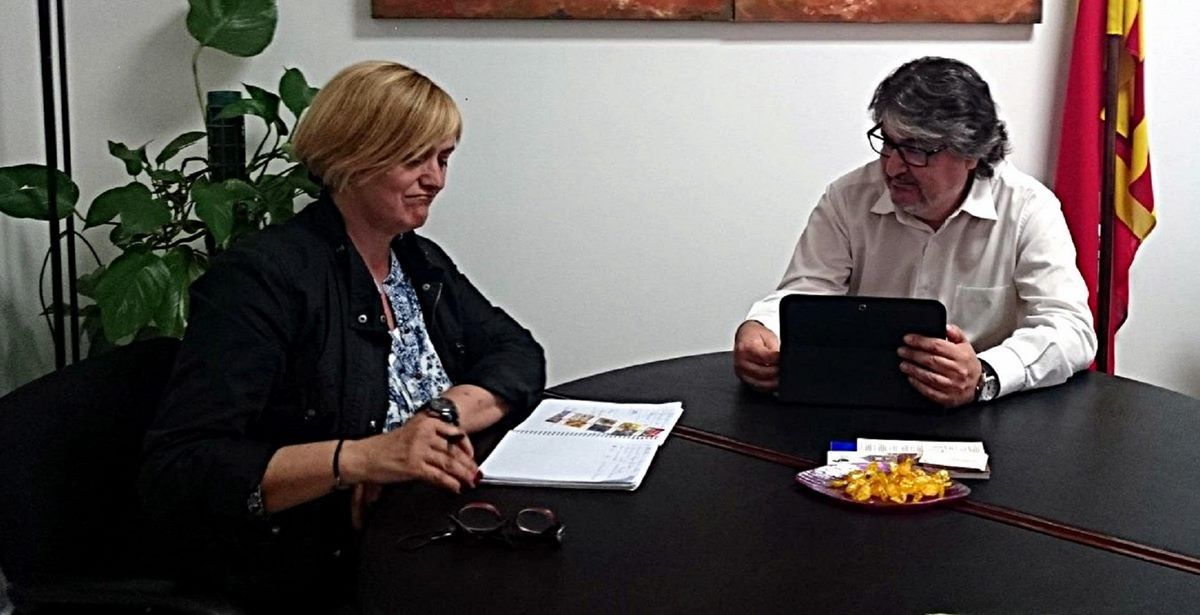 Primera trobada dels regidors Amadeu Aguado i Marisol Martínez 