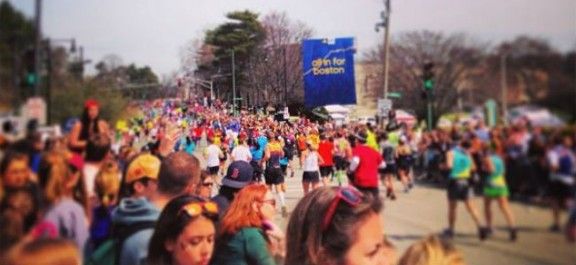 La marató de Boston a mig recorregut.