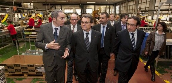 Visita del president Mas a la fàbrica Lamp