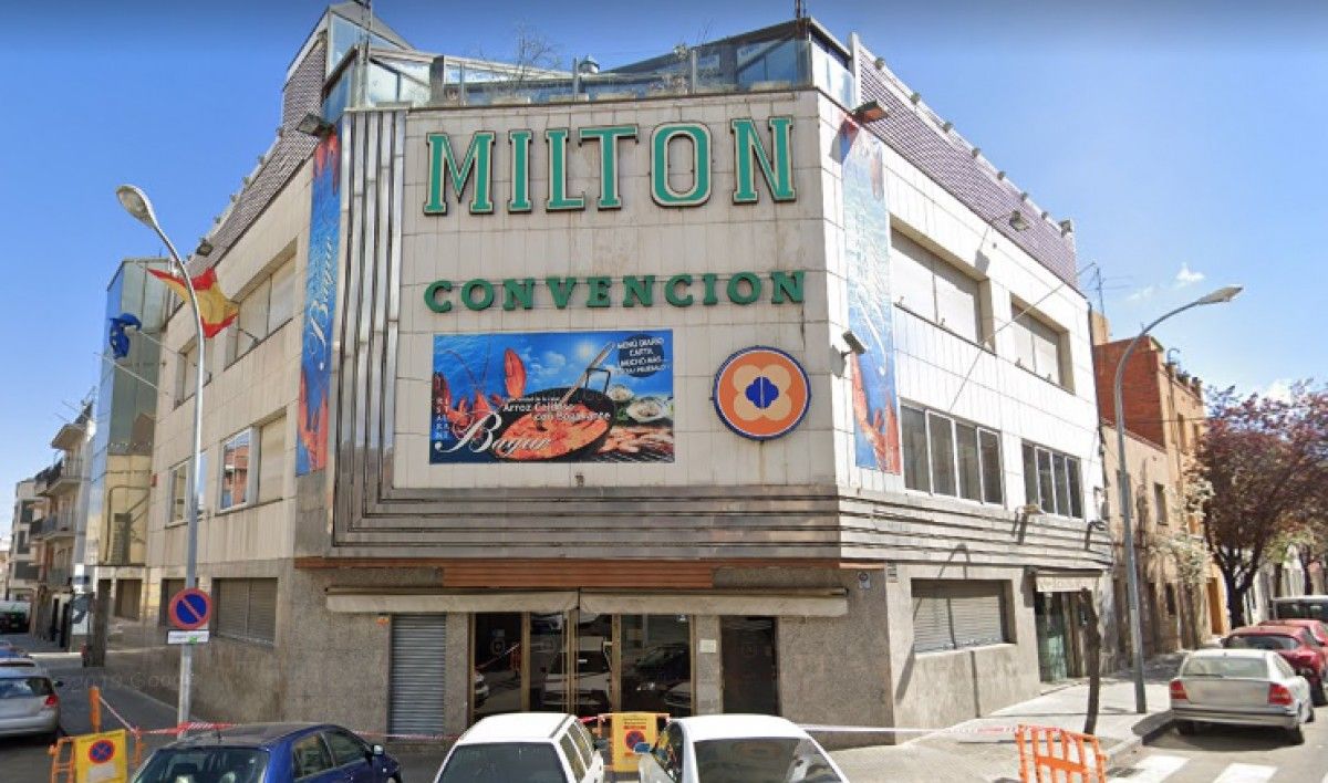 Façana de l'antiga sala de festes Milton Convención de Terrassa.