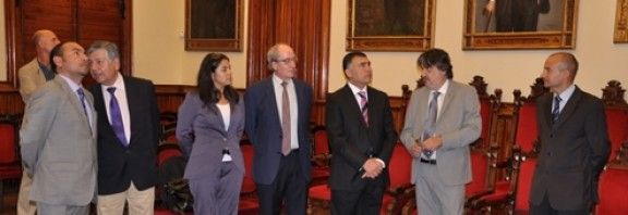 La delegació xilena va ser rebuda a l'Ajuntament