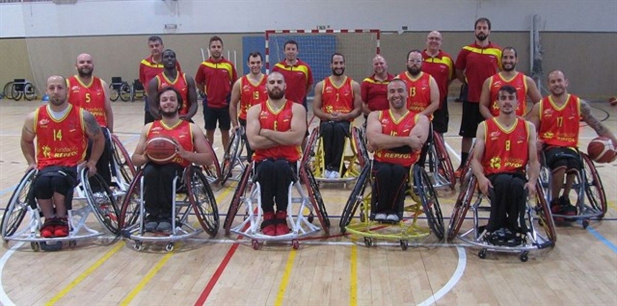 L'equip espanyol de bàsquet en cadira de rodes.