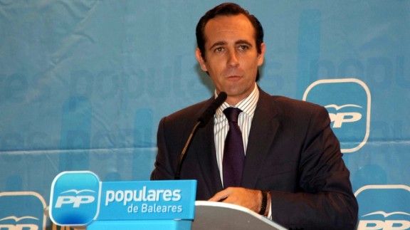 José Ramón Bauzá, en un míting electoral.