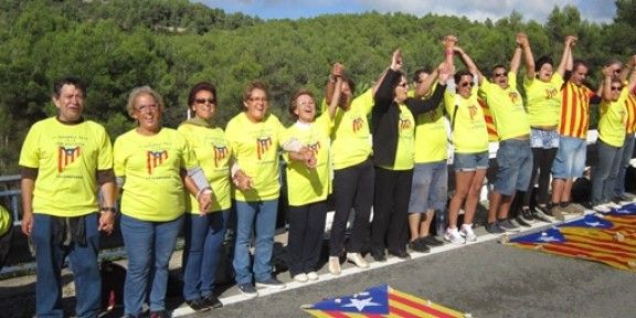 Milers de terrassencs van participar a la Via Catalana del passat 11S