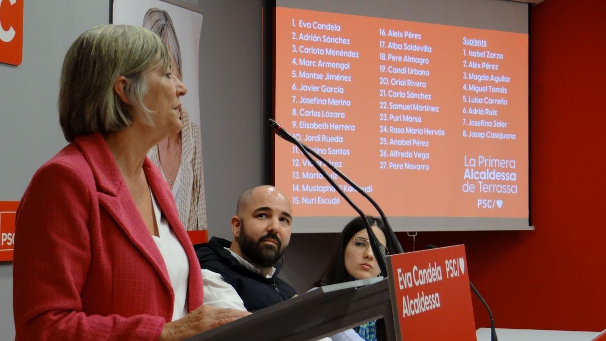 Presentació de la llista electoral del PSC de Terrassa. 