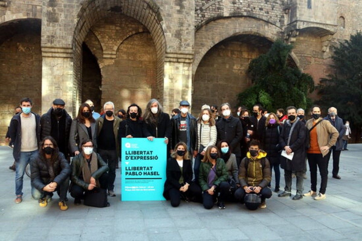 La concentració impulsada per l'Acadèmia Catalana de la Música demana l’indult de Pablo Hasél