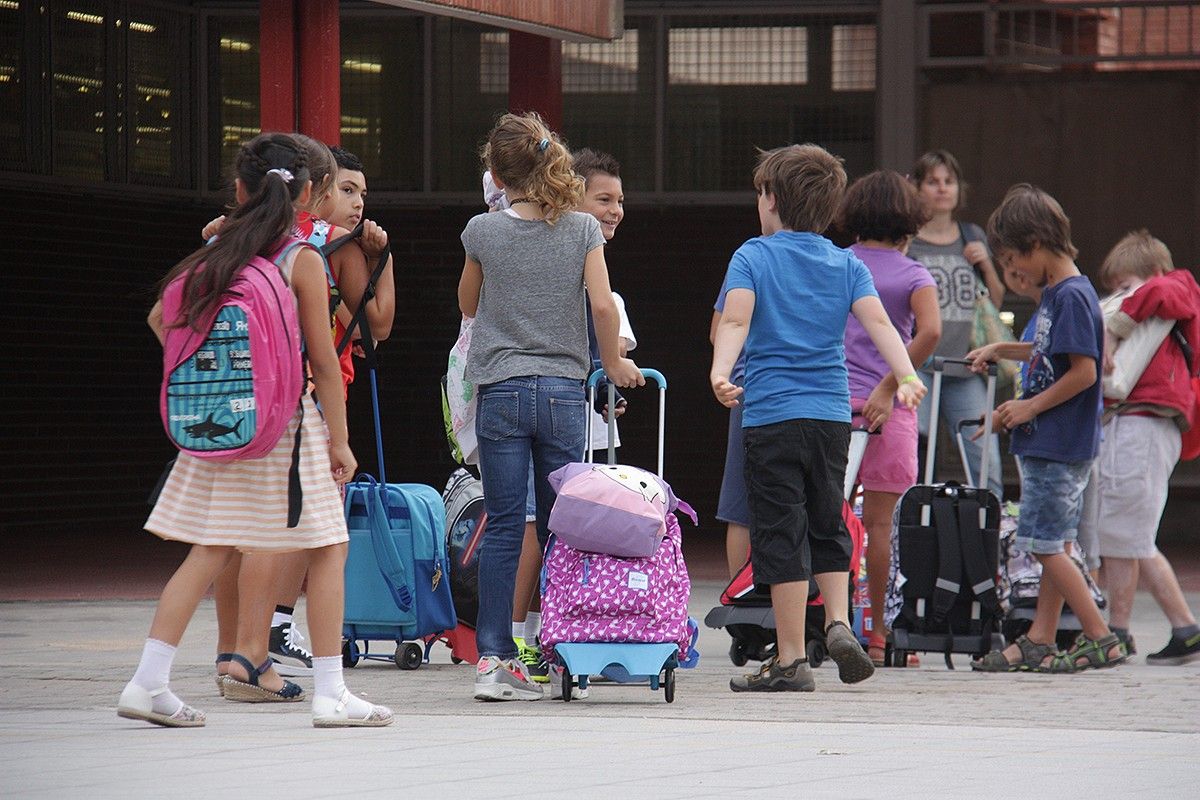 Alumnes d'una escola de Barcelona