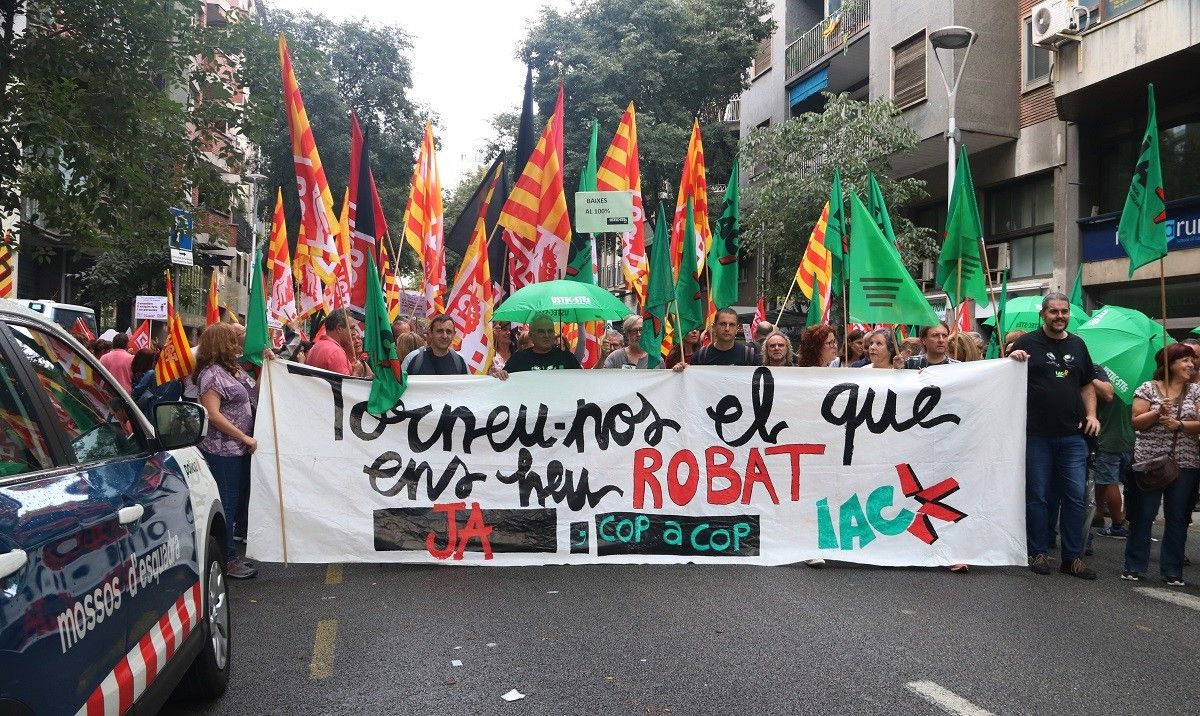 Concentració de treballadors i treballadores de la Generalitat