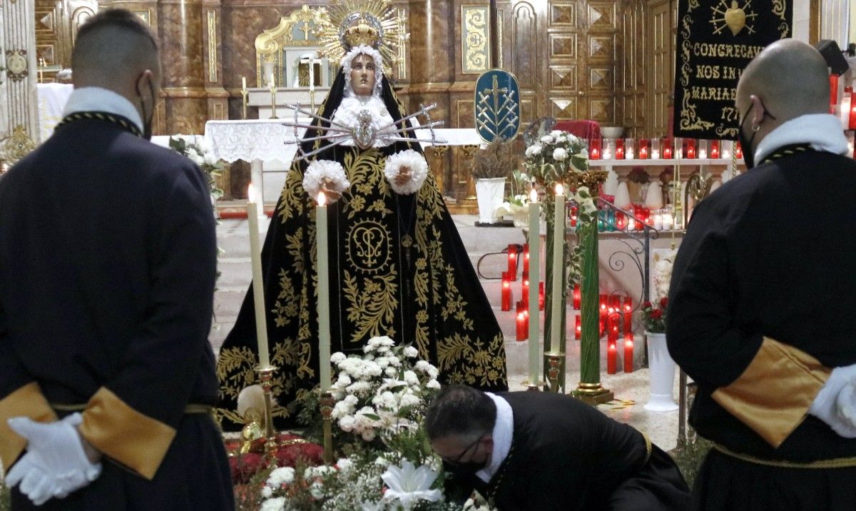 Membres de la Confraria de la Sagrada Família i Sant Cristòfol de Lleida