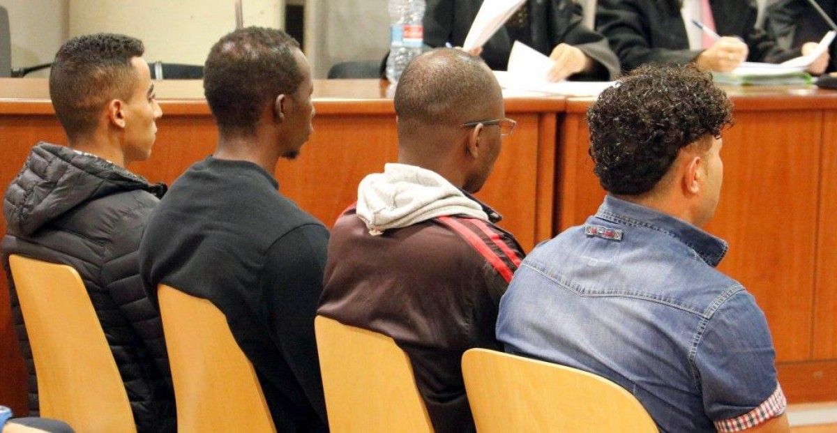 Imatge dels acusats durant el judici