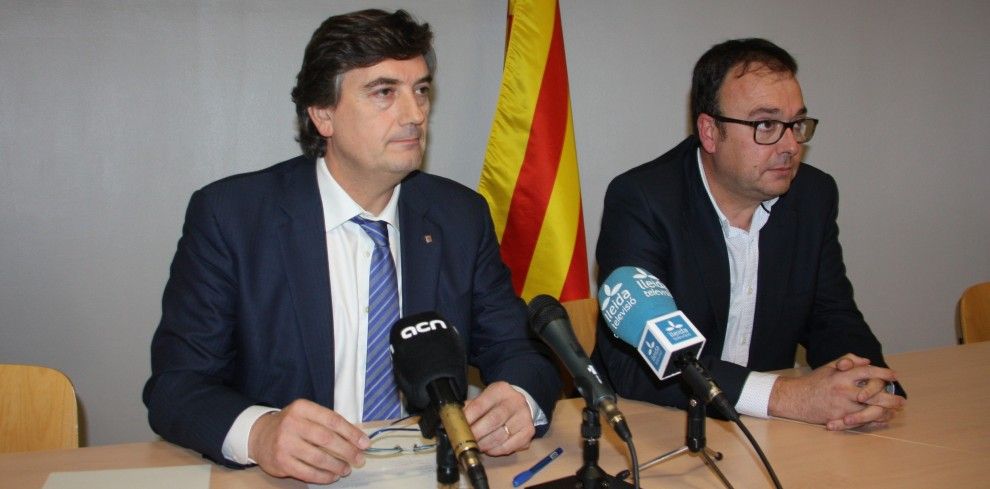 Miquel Àngel Cullerés amb l'alcalde d'Alpicat