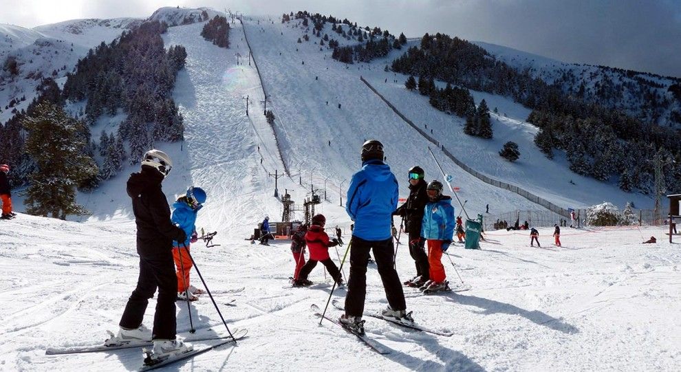 Imatges d'uns esquiadors a Masella