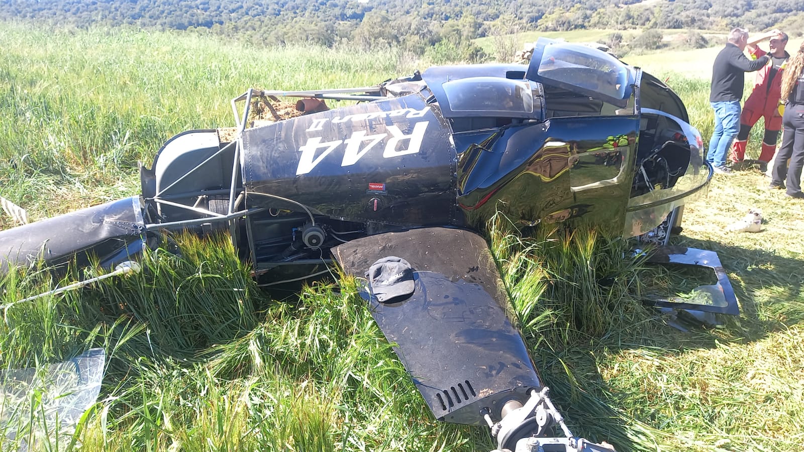 L'helicòpter estrellat a Vilanova de l'Aguda