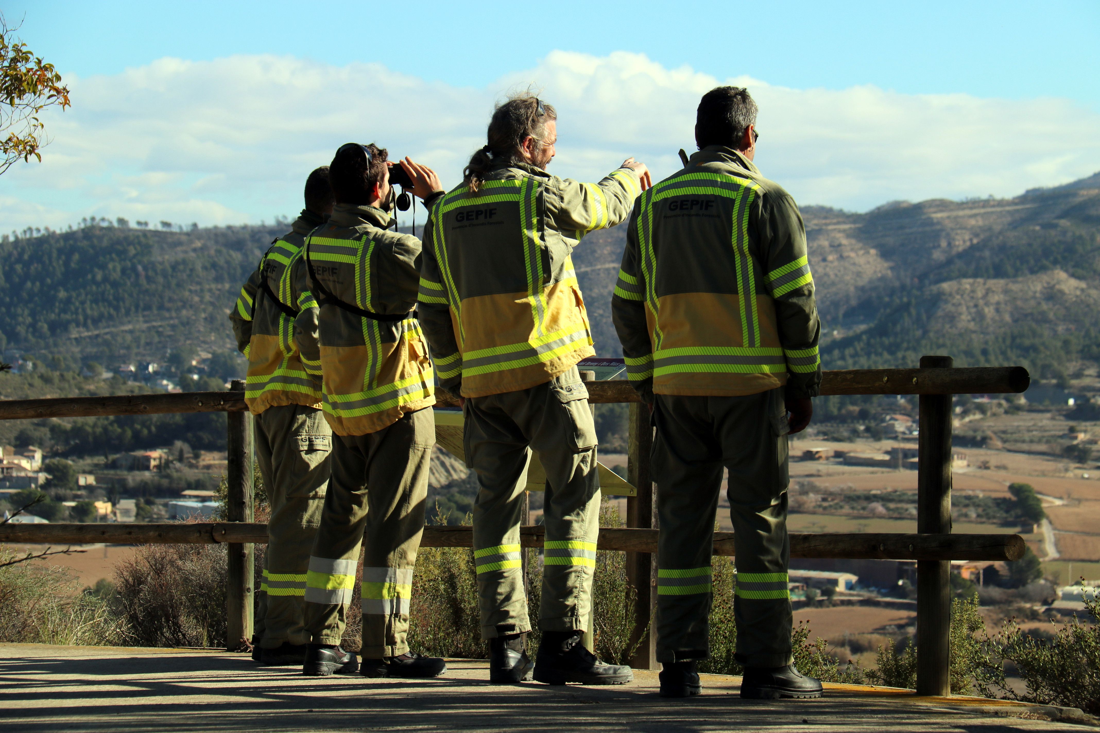 Bombers controlant un bosc 