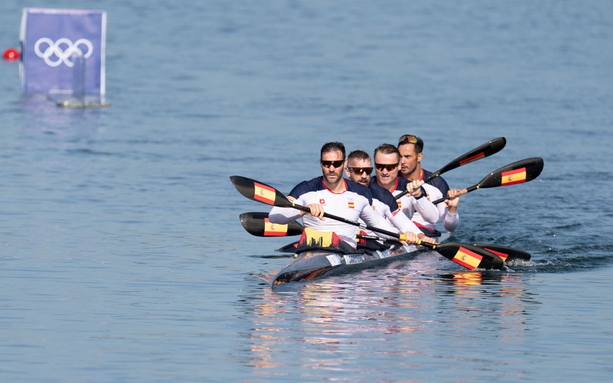 L'equip olímpic de K4, en una imatge d'arxiu