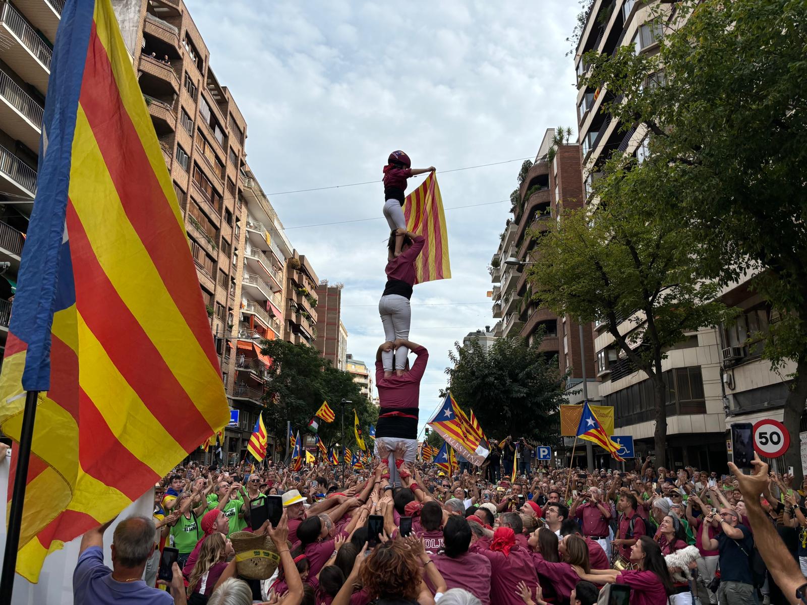 Imatge de la manifestació per la Diada a Lleida