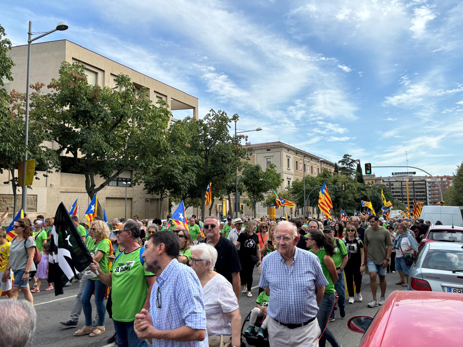 Imatge de la manifestació de la Diada 2024 a Lleida