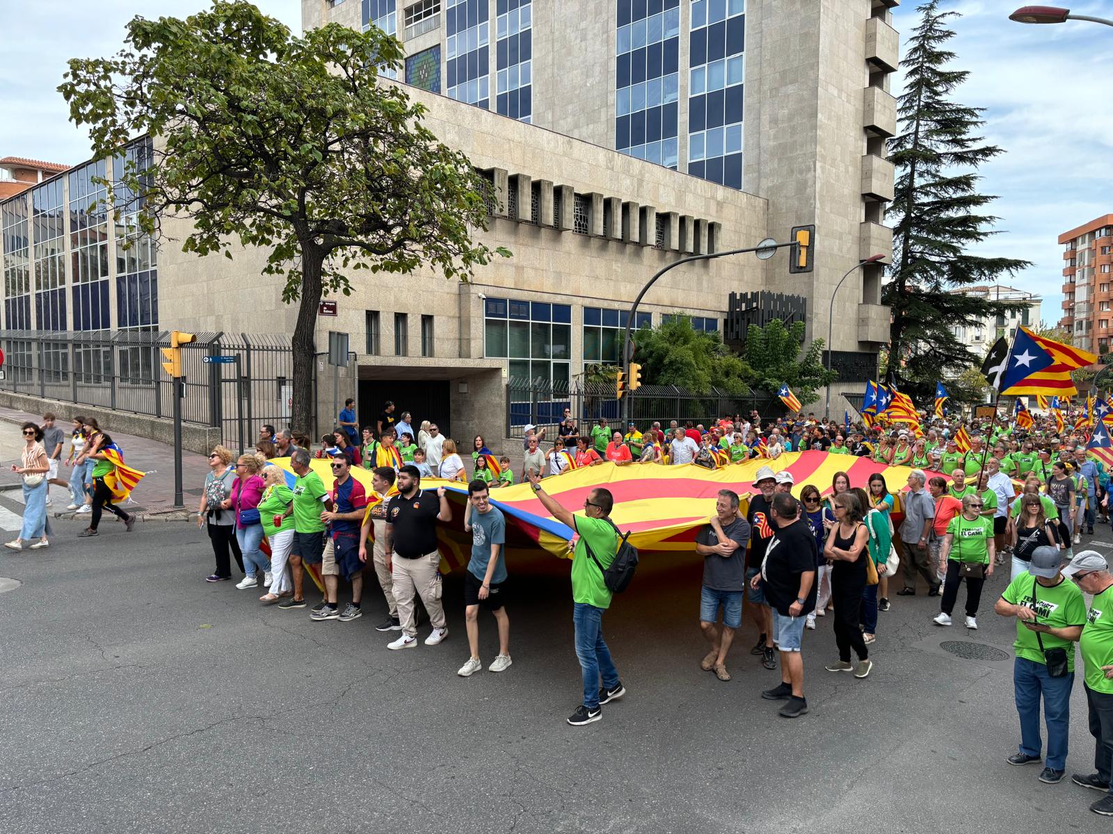 Imatge de la manifestació de la Diada 2024 a Lleida