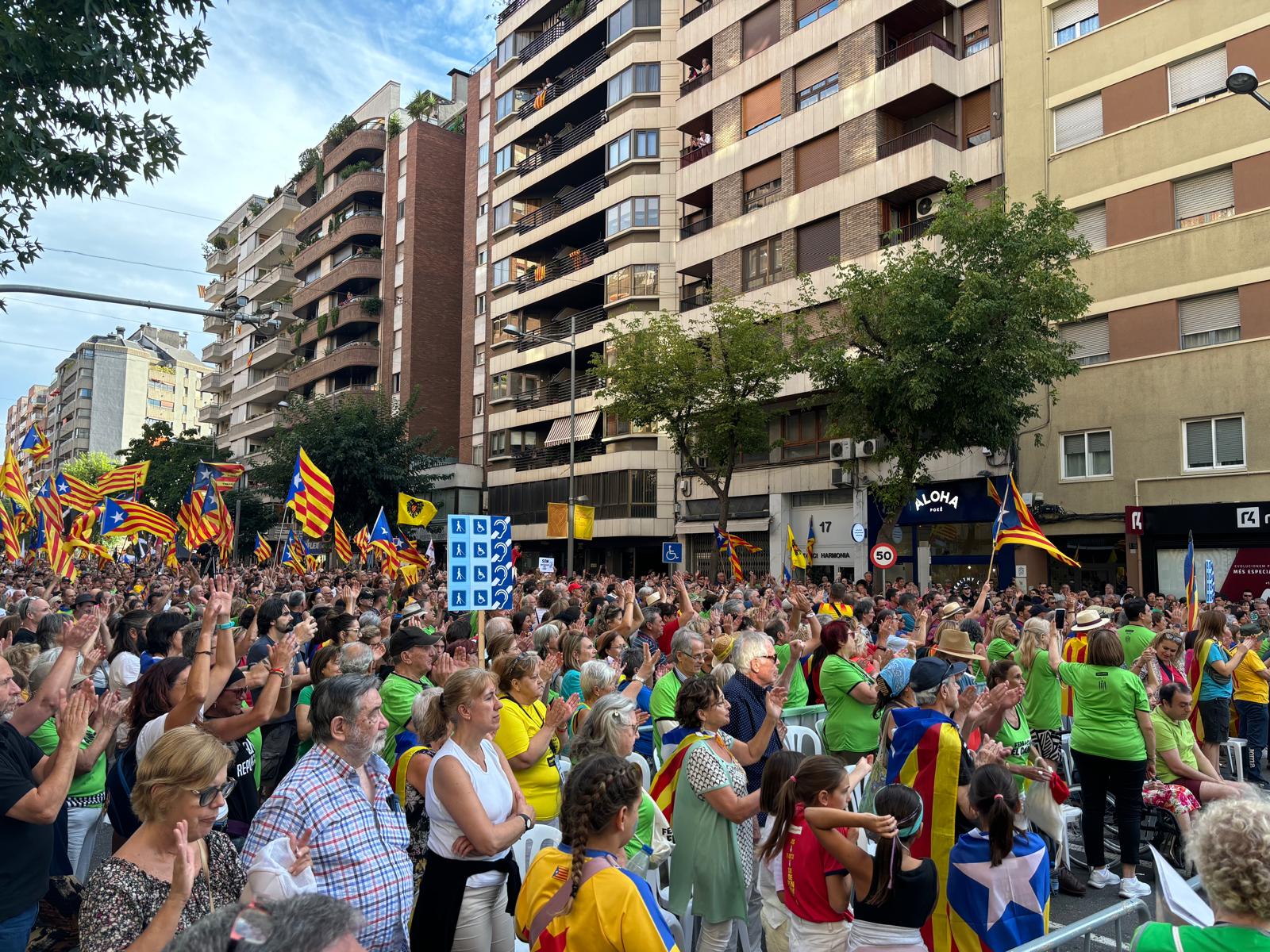 Imatge de la manifestació de la Diada 2024 a Lleida