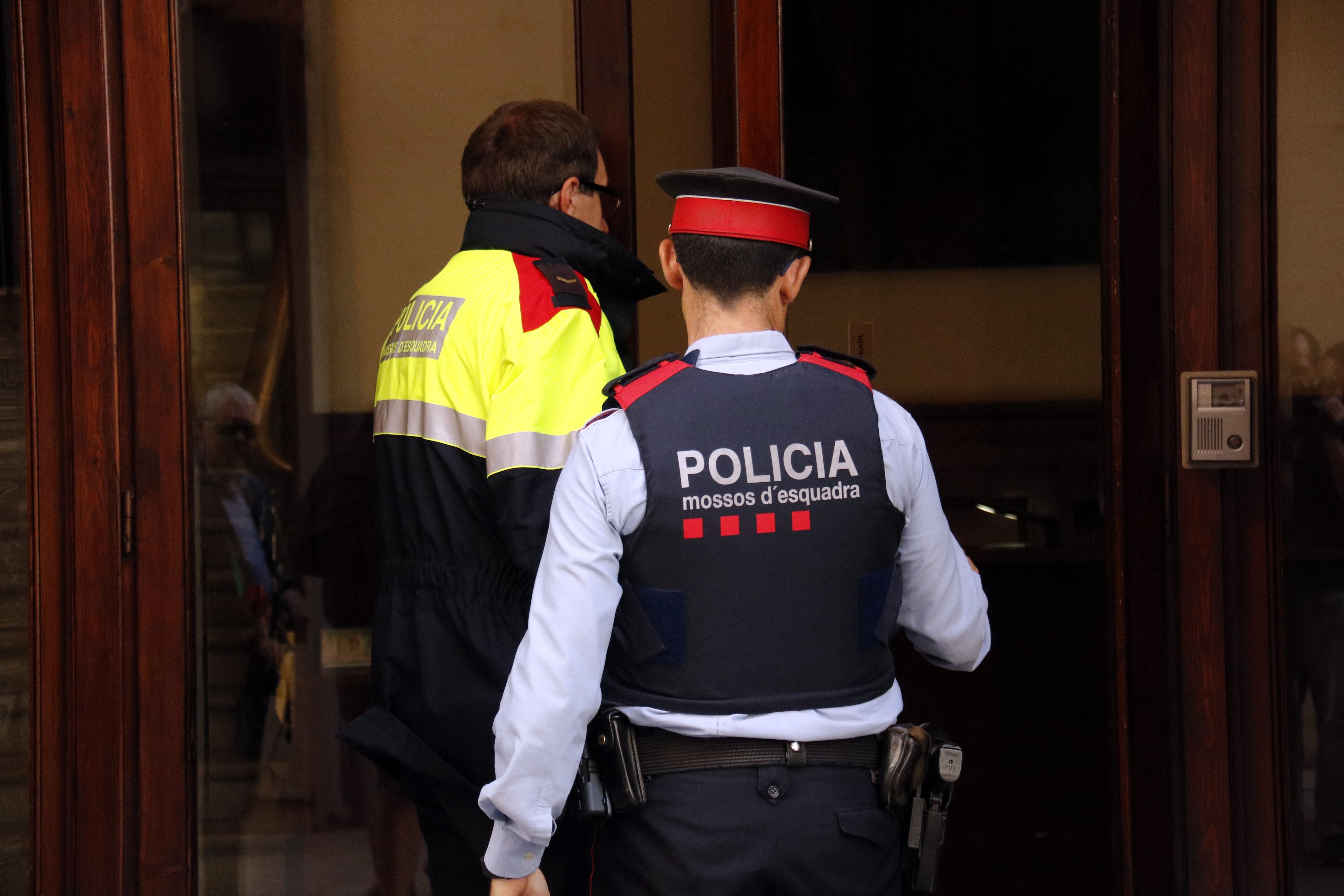 Els Mossos a la Diputació, l'octubre del 2018