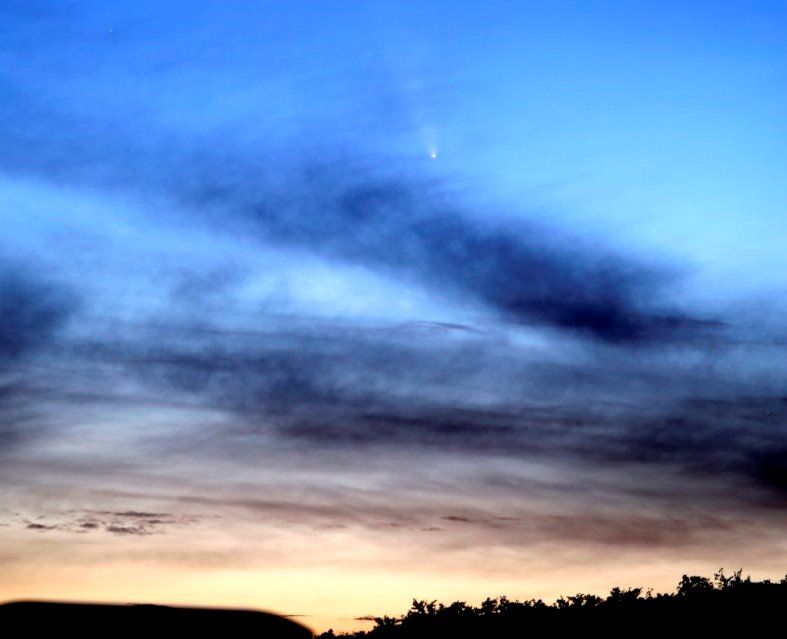 Imatge del cometa vist des del Parc Astronòmic del Montsec