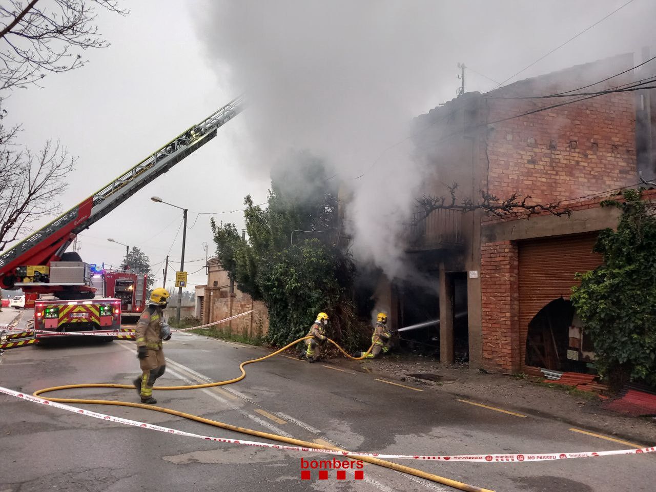 Imatge de l'incendi al pis ocupat