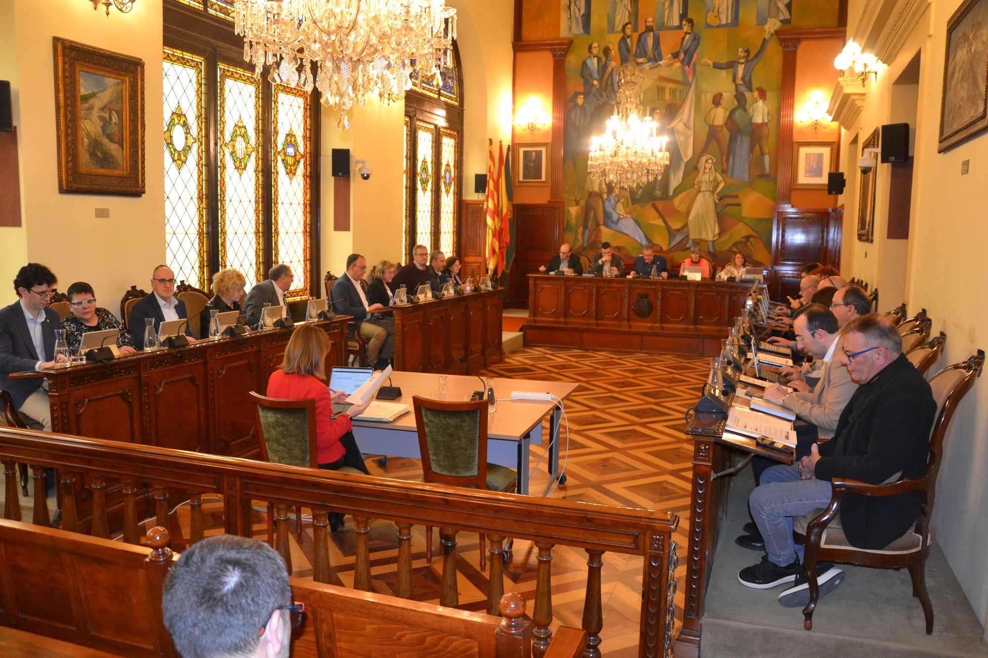 El ple de la Diputació de Lleida, celebrat aquest dijous al Saló de Plens del Palau de la Diputació