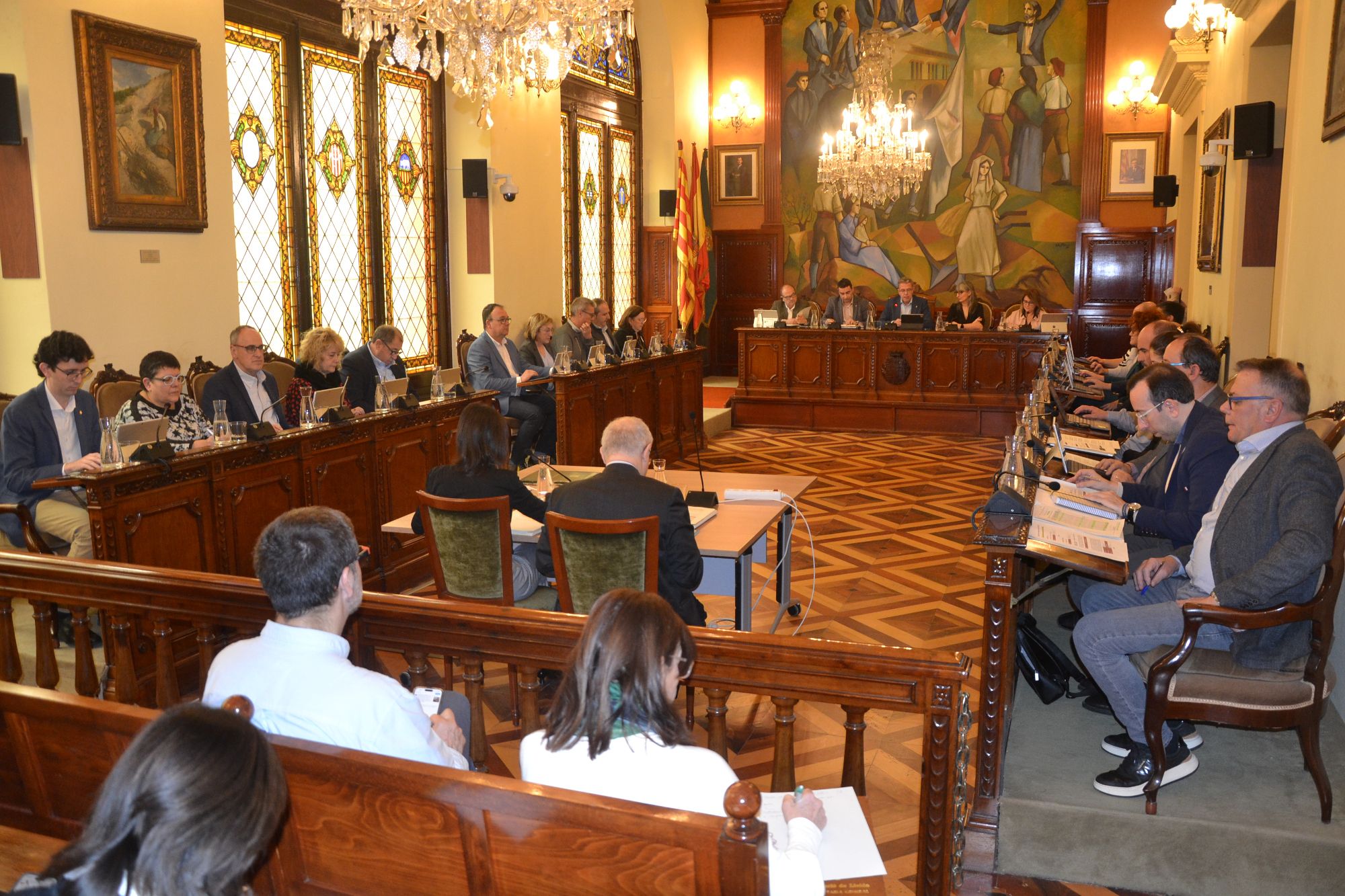 Imatge del ple de febrer de la Diputació de Lleida