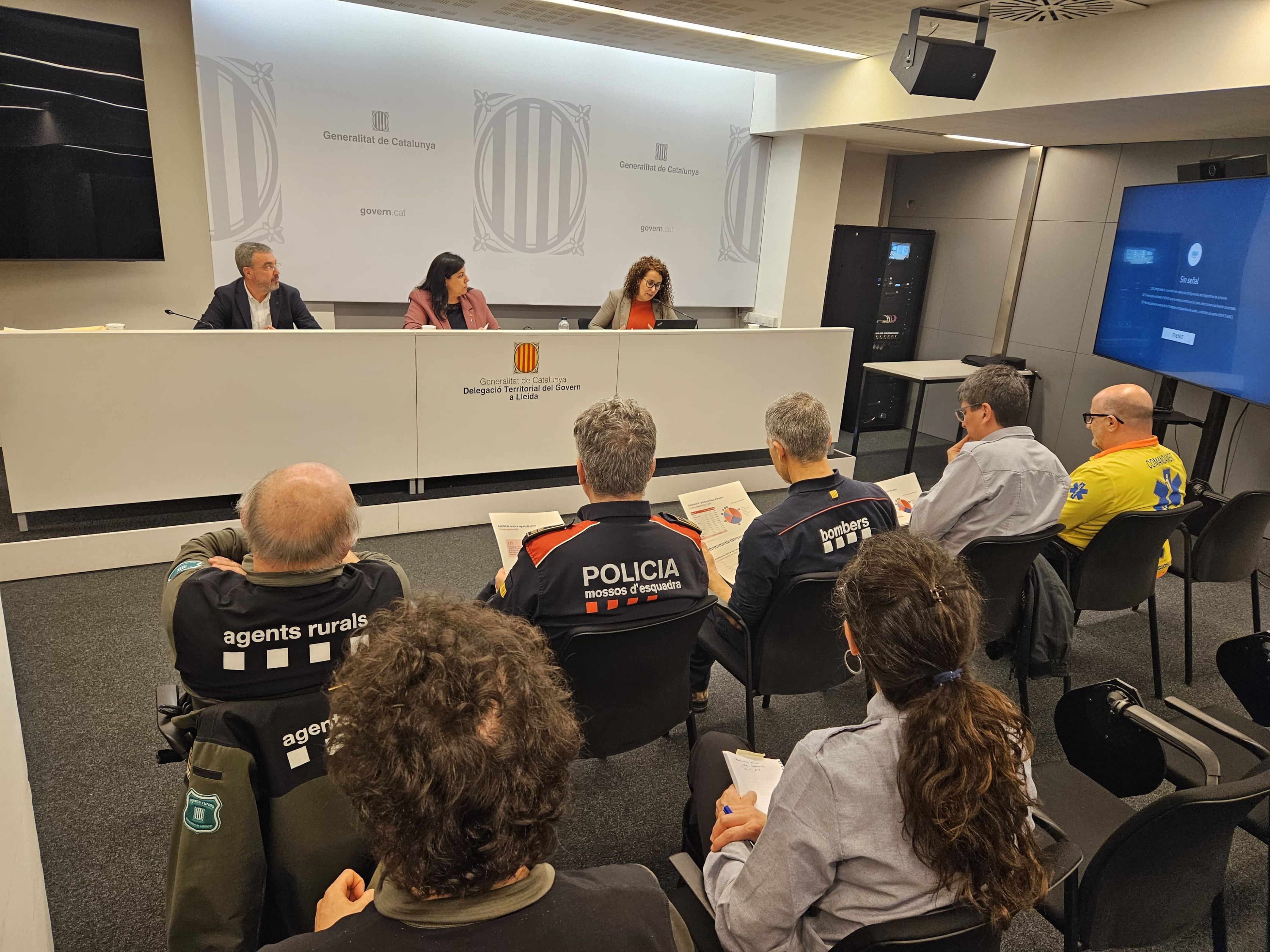 Presentació del balanç del 112 a Ponent el 2024 a la seu de la Delegació del Govern a Lleida