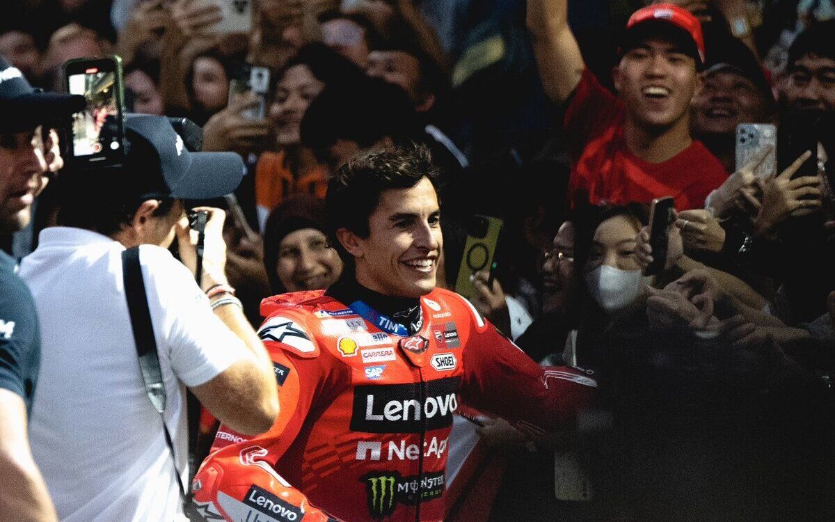 Marc Márquez celebra al Gran Premi de MotoGP de Tailàndia