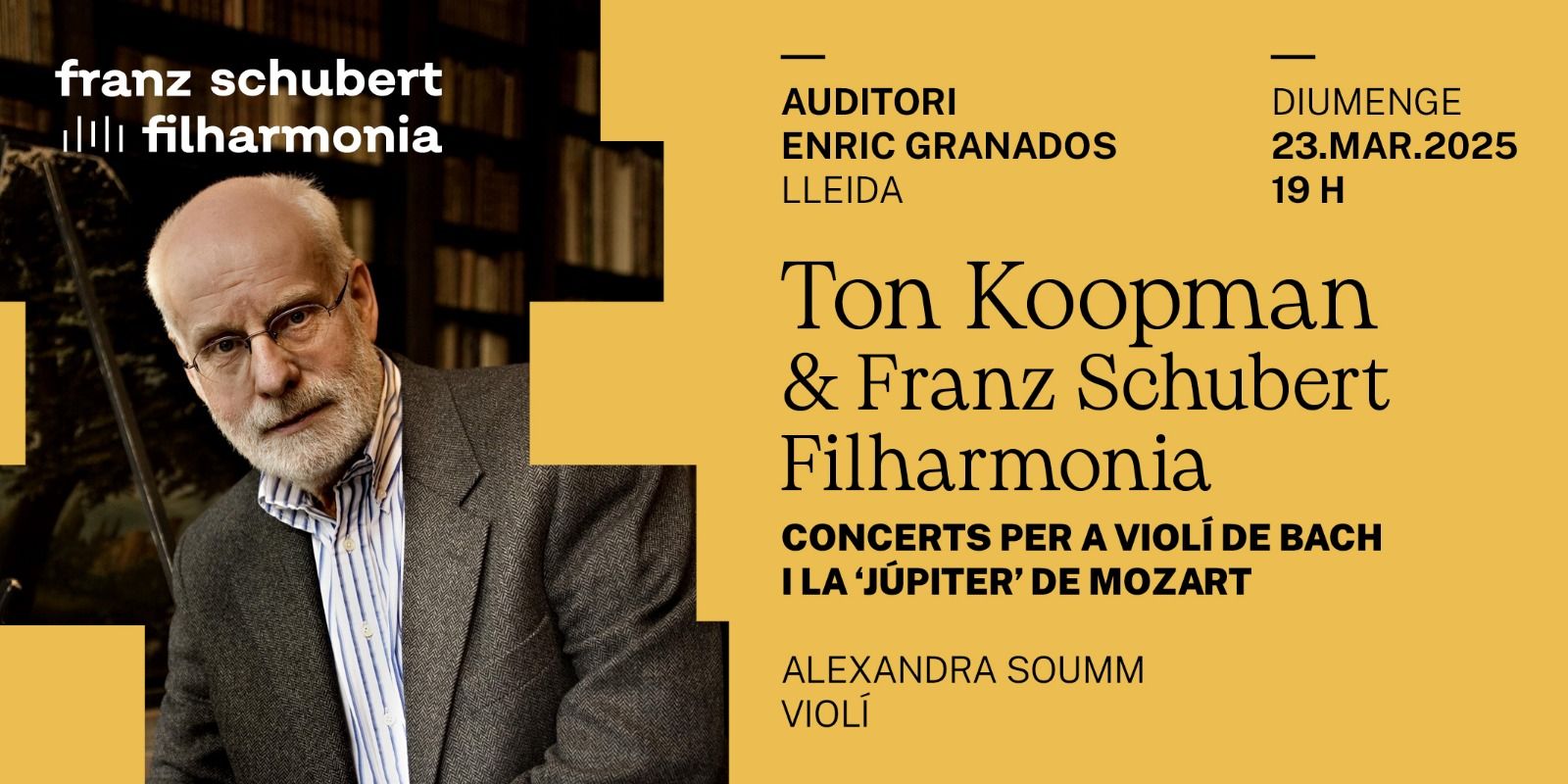 Ton Koopman dirigeix per primer cop la Franz Schubert Filharmonia