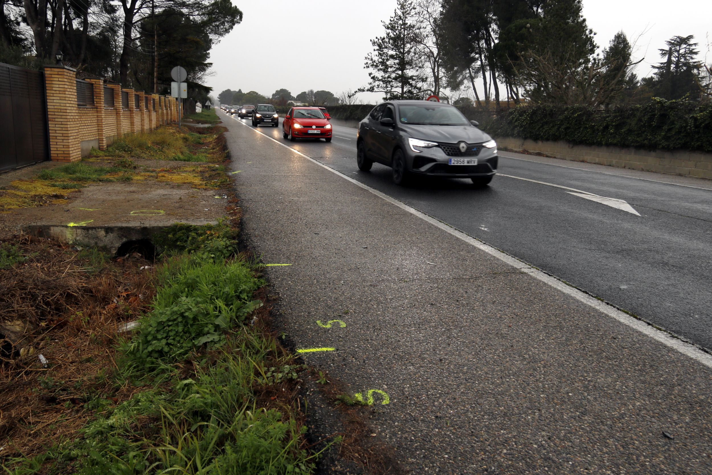 Imatge del punt de l'N-240 a Lleida on s'ha produït un atropellament mortal