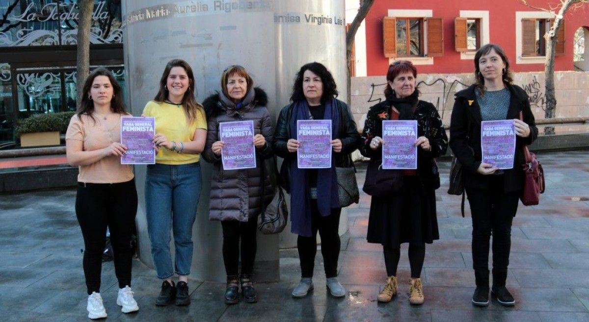 Representants de la Coordinadora 8M de Lleida