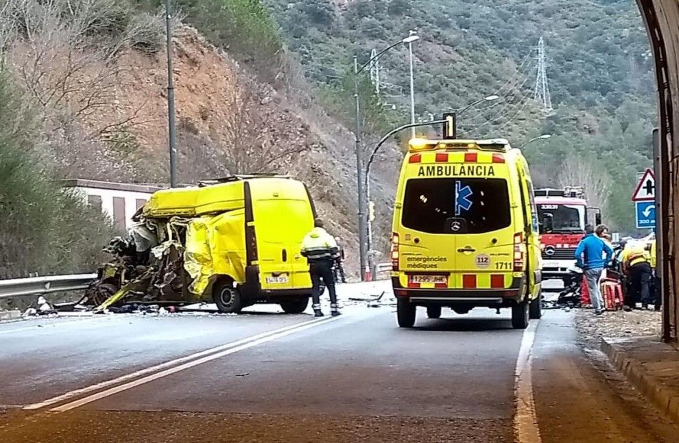 Imatge de l’accident d’aquest dimecres a Baix Pallars