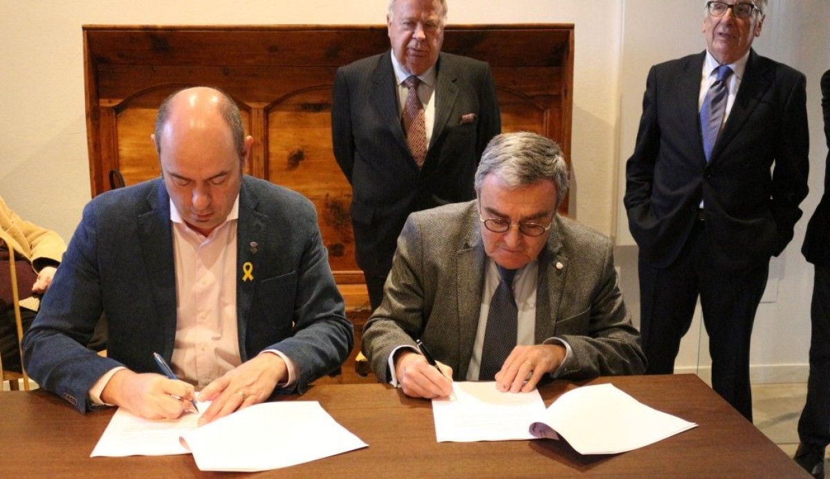 Vidal i Ros han signat el conveni de col·laboració 