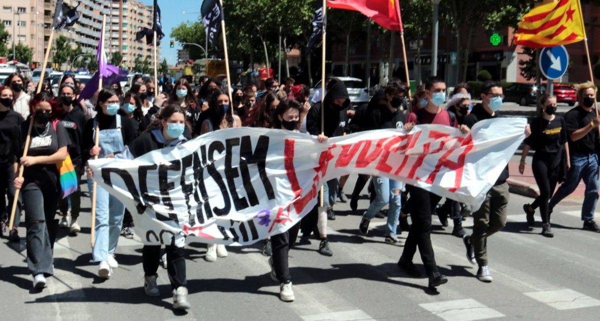 Imatge de la mobilització de Lleida